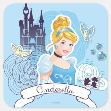 Cinderella Gracious Heart Square Sticker