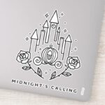 Cinderella Carriage Outline Midnights Calling Sticker