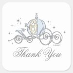 Cinderella Carriage Baby Shower Thank You Square Sticker