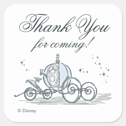 Cinderella Castle Fairy Tale Birthday Square Sticker