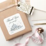 Cinderella Castle Fairy Tale Birthday Square Sticker