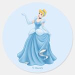 Cinderella Dancing Classic Round Sticker