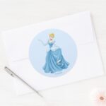Cinderella Dancing Classic Round Sticker