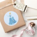 Cinderella Dancing Classic Round Sticker