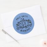 Cinderella Pumpkin Carriage Only Until Midnight Classic Round Sticker