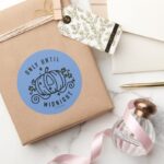 Cinderella Pumpkin Carriage Only Until Midnight Classic Round Sticker