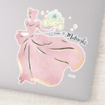 Cinderella Silhouette Dance Til Midnight Sticker