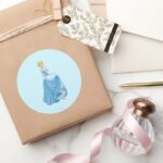 Cinderella Standing Classic Round Sticker