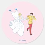 Cinderella Wedding Classic Round Sticker