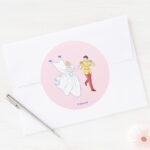 Cinderella Wedding Classic Round Sticker