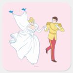 Cinderella Wedding Square Sticker