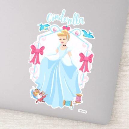 Cinderella With Gus Rufus Sticker