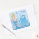 Cinderella Castle Graphic Square Sticker