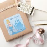 Cinderella Castle Graphic Square Sticker