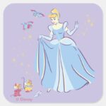 Cinderella Bibbidi Bobbidi Boo Square Sticker