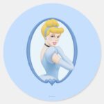 Cinderella In Frame Classic Round Sticker