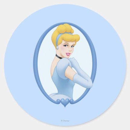 Cinderella In Frame Classic Round Sticker