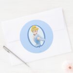 Cinderella In Frame Classic Round Sticker