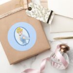 Cinderella In Frame Classic Round Sticker