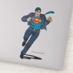 Clark Kent In Superman Suit Sticker