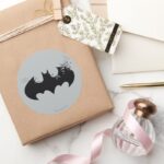 Classic Batman Logo Dissolving Into Bats Classic Round Sticker