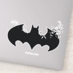 Classic Batman Logo Dissolving Into Bats Sticker