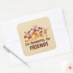 Classic Disney Friends Together Square Sticker