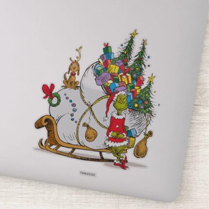 Classic Grinch Grinch Max Runaway Slei Sticker