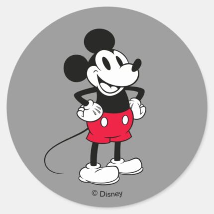 Classic Mickey Mouse A True Original Classic Round Sticker
