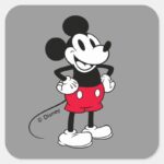 Classic Mickey Mouse A True Original Square Sticker