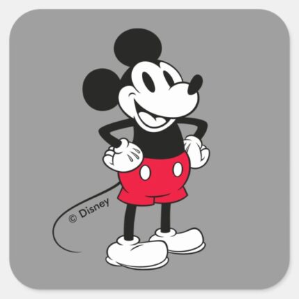 Classic Mickey Mouse A True Original Square Sticker