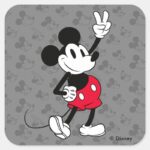 Classic Mickey Mouse Cool Beyond Years Square Sticker