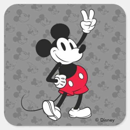 Classic Mickey Mouse Cool Beyond Years Square Sticker