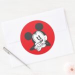 Classic Mickey Mouse Cute Portrait Classic Round Sticker