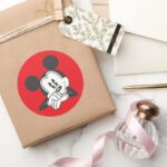 Classic Mickey Mouse Cute Portrait Classic Round Sticker