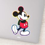 Classic Mickey Rainbow Outline Sticker