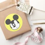 Classic Mickey Angry Head Classic Round Sticker