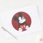 Classic Mickey Angry Pose Classic Round Sticker