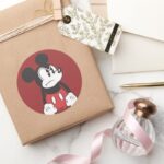 Classic Mickey Angry Pose Classic Round Sticker