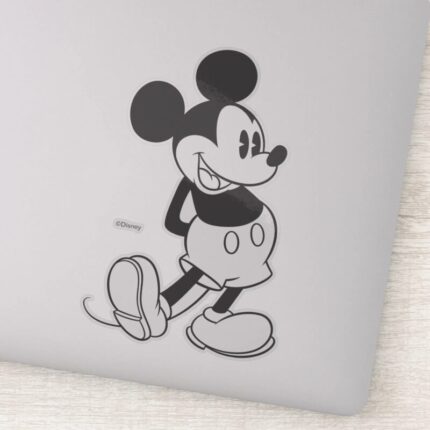 Classic Mickey Black And White Sticker