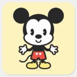 Classic Mickey Cuties Square Sticker
