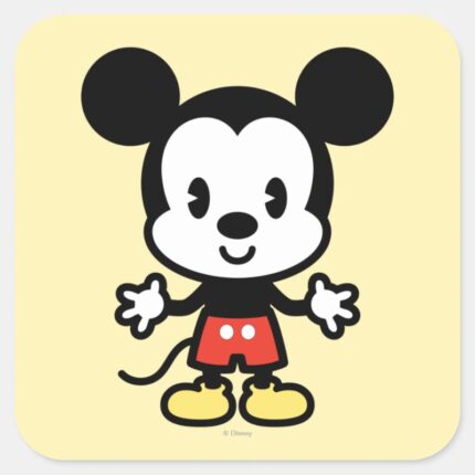 Classic Mickey Cuties Square Sticker