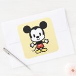 Classic Mickey Cuties Square Sticker