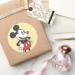 Classic Mickey Hands On Hips Classic Round Sticker