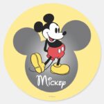 Classic Mickey Head Icon Classic Round Sticker