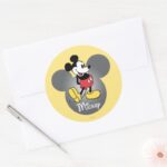 Classic Mickey Head Icon Classic Round Sticker