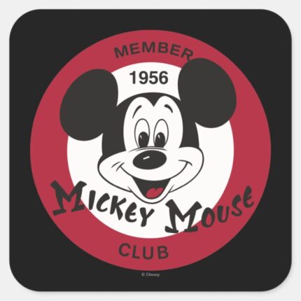 Classic Mickey Mickey Mouse Club Square Sticker