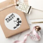 Classic Mickey Plane Crazy Classic Round Sticker