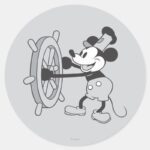 Classic Mickey Steamboat Willie Classic Round Sticker