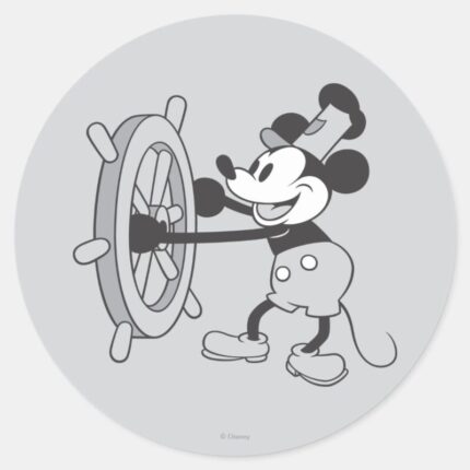 Classic Mickey Steamboat Willie Classic Round Sticker
